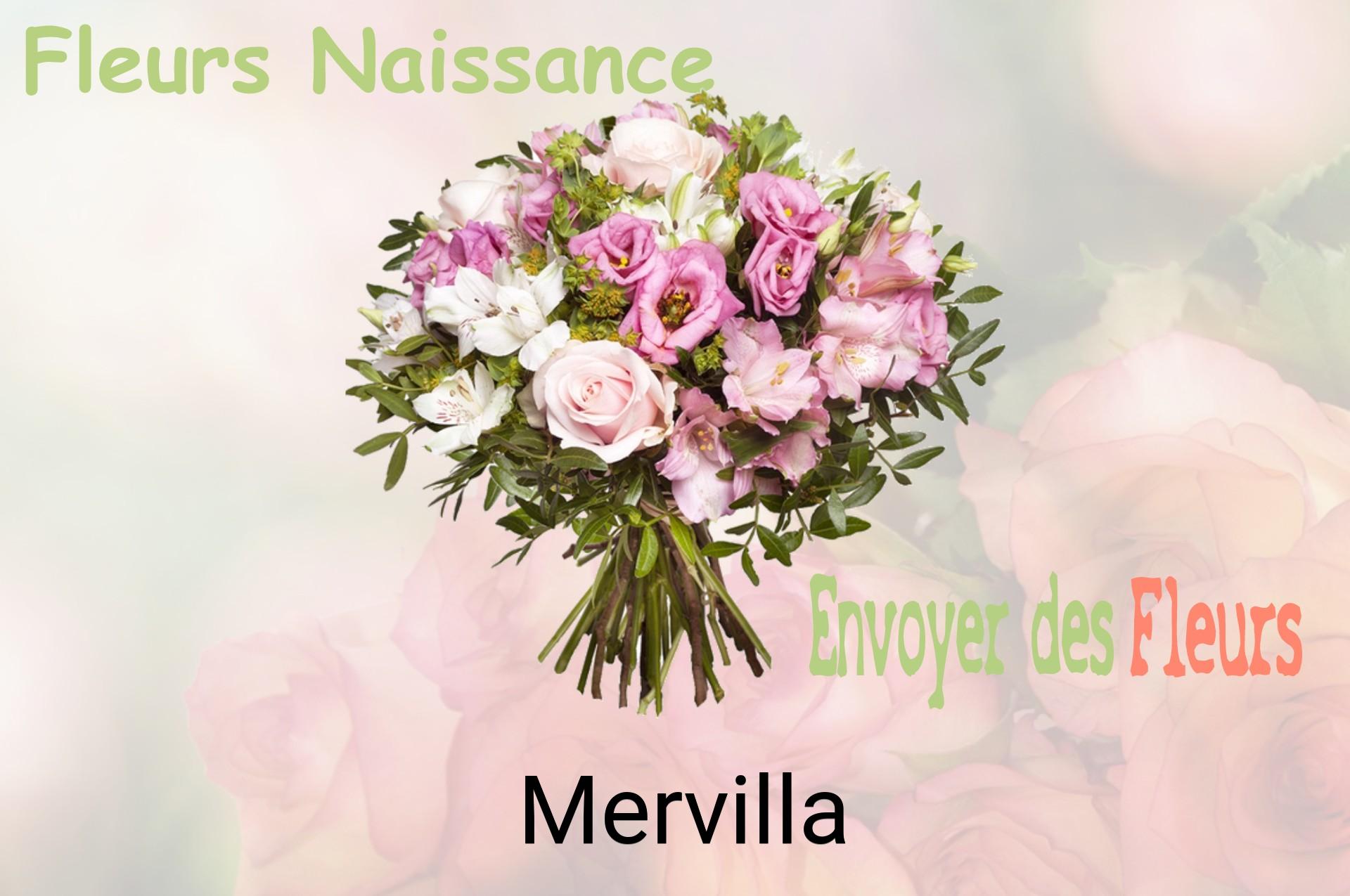 Bouquet de fleurs de naissance livré à Mervilla